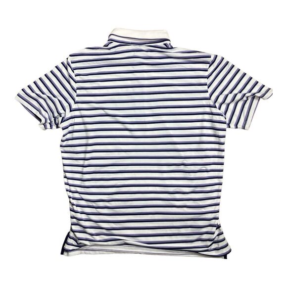 Greyson Shirt Mens XL Purple Stripe Polo Golf Stretch Preppy Wolf Button Classic - Picture 8 of 9
